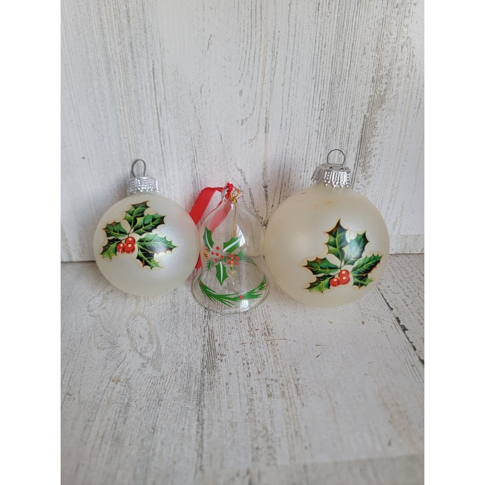 Variety glass mistletoe ball bell ornament Xmas set unique